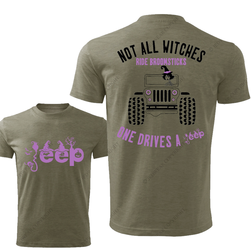 Halloween Not All Witches Ride Broomsticks One Drive A Car Jp T-Shirt