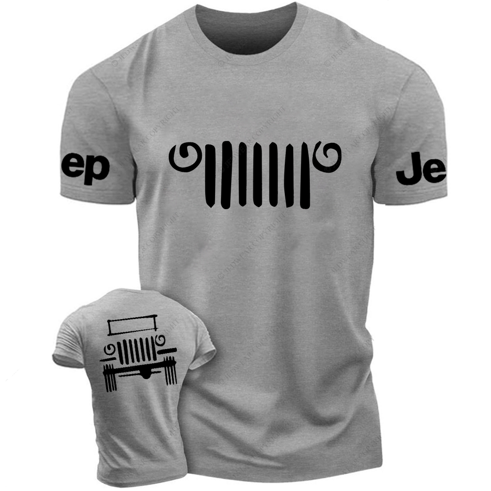 Hand-Painted Line Drawing Off-Road Front And Rear Design Jp T-Shirt