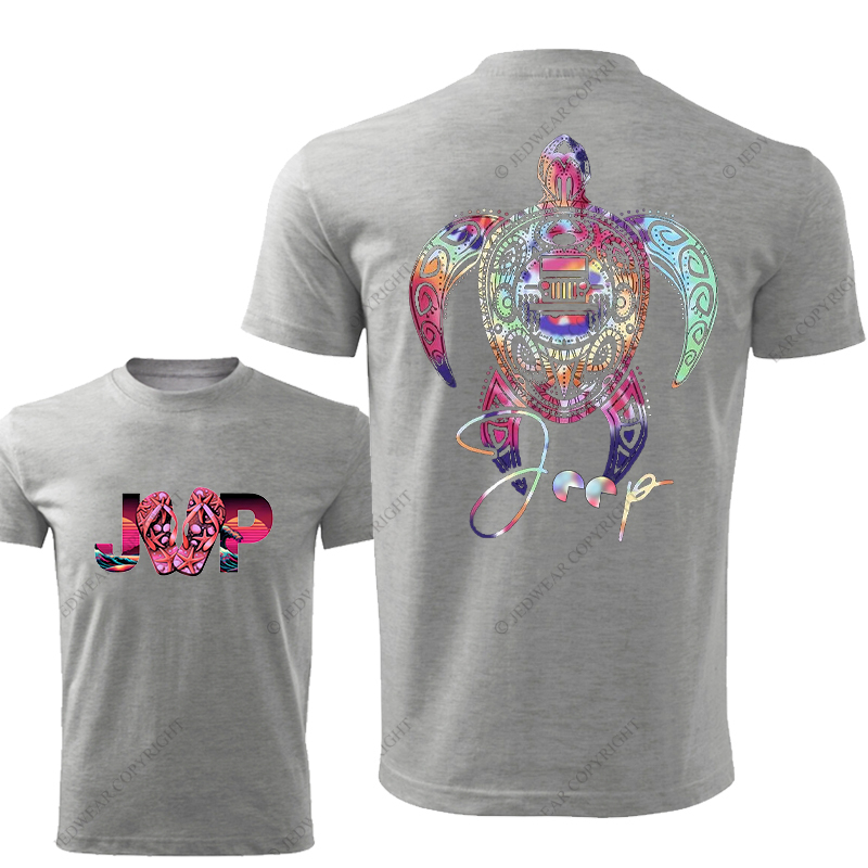 Colorful Summer Turtle Slippers Jp T-Shirt