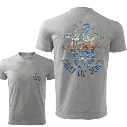 Salty Lil' Beach Summer Turtle Slippers Jp T-Shirt