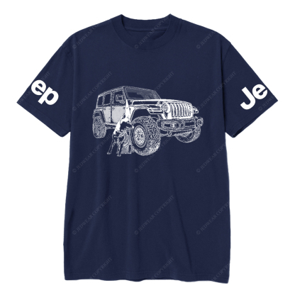 The Puppy Sits Next To The Off-Road JP T-Shirt