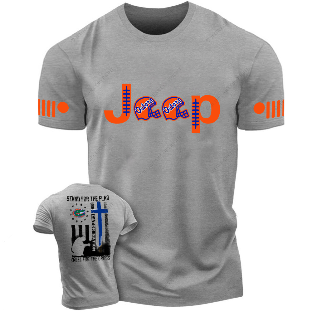 Florida Gators Stand For The Flag Kneel For The Cross Gator Nation Jp T-Shirt