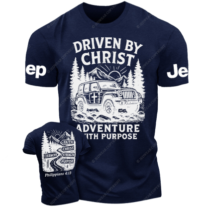 Religion Christ Adventure With Purpose And A Mountain Road With Signs Jp T-Shirt