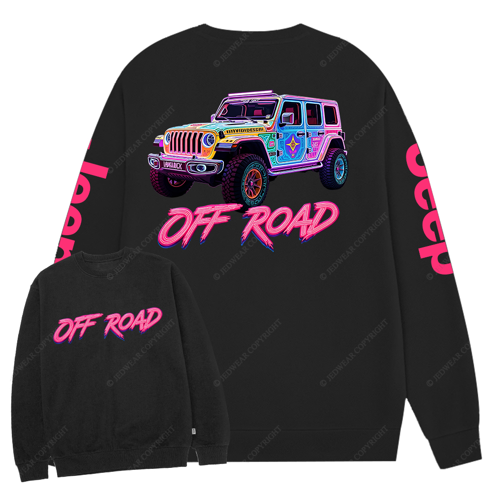 Colorful Neon Lines Jp Crew Neck Sweatshirt
