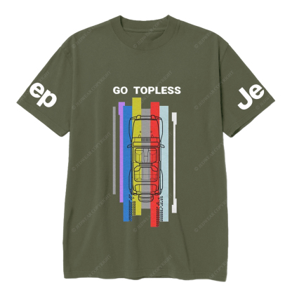 Go Topless Top View Of Car Tire Tracks JP T-Shirt