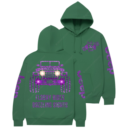 Purple Bling Car Flashy Rides Dazzling Sights Jp Casual Hoodie
