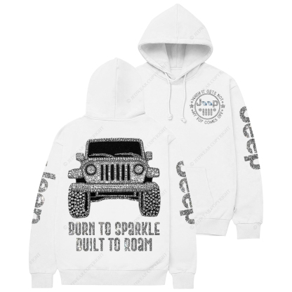 Bling Car Born To Sparkle Built To Roam Jp Casual Hoodie