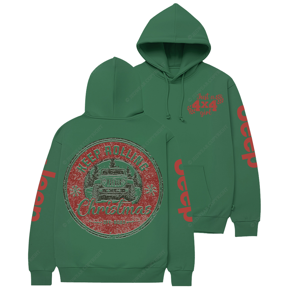 Keep Rolling Christmas Off-Road Jp Casual Hoodie