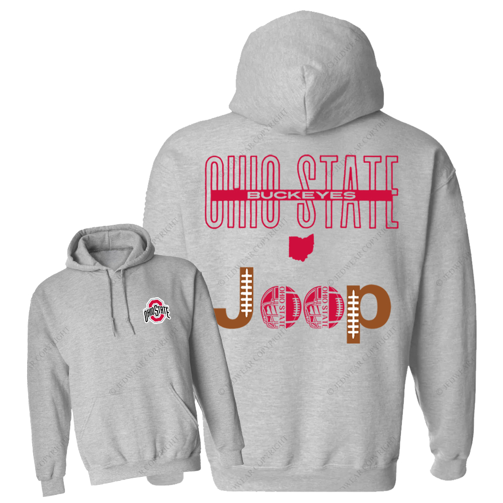 Buckeyes The Ohio State University Football Jp Casual Hoodie