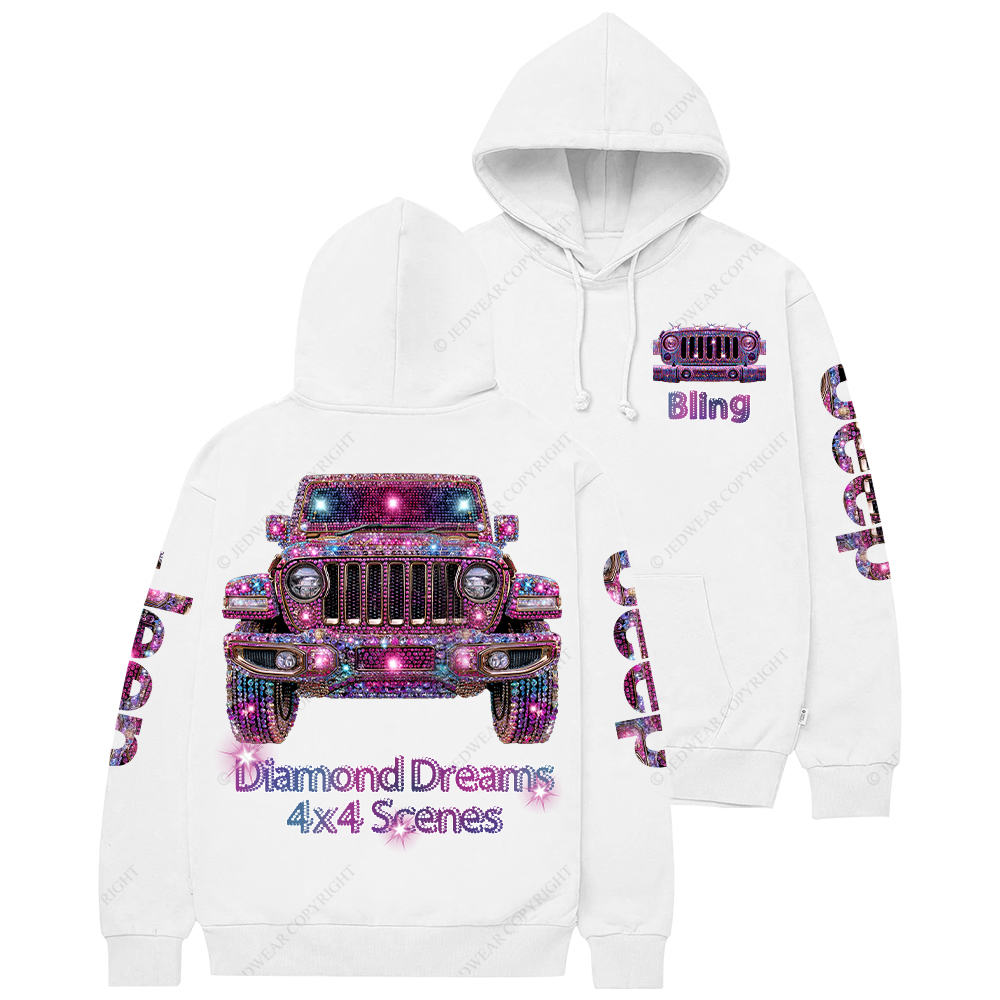 Colorful Bling Sparkle Rhinestone Jp Casual Hoodie