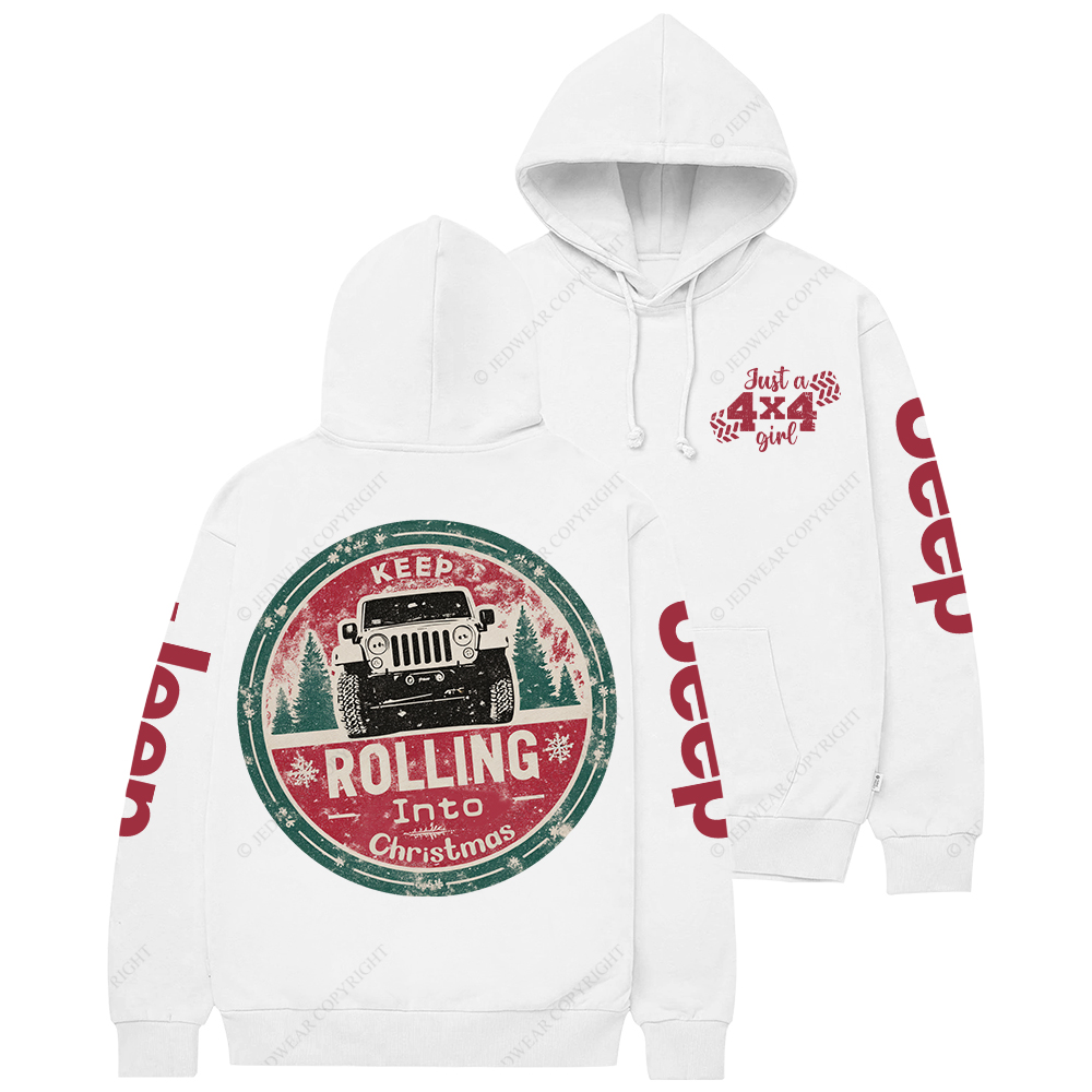 Keep Rolling Into Christmas Jp Casual Hoodie