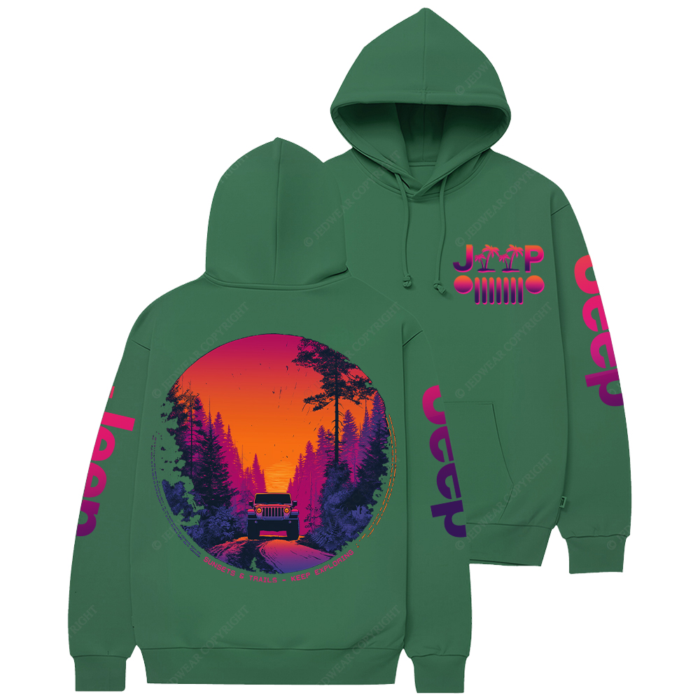 Sunsets Trails Keep Exploring Jp Casual Hoodie