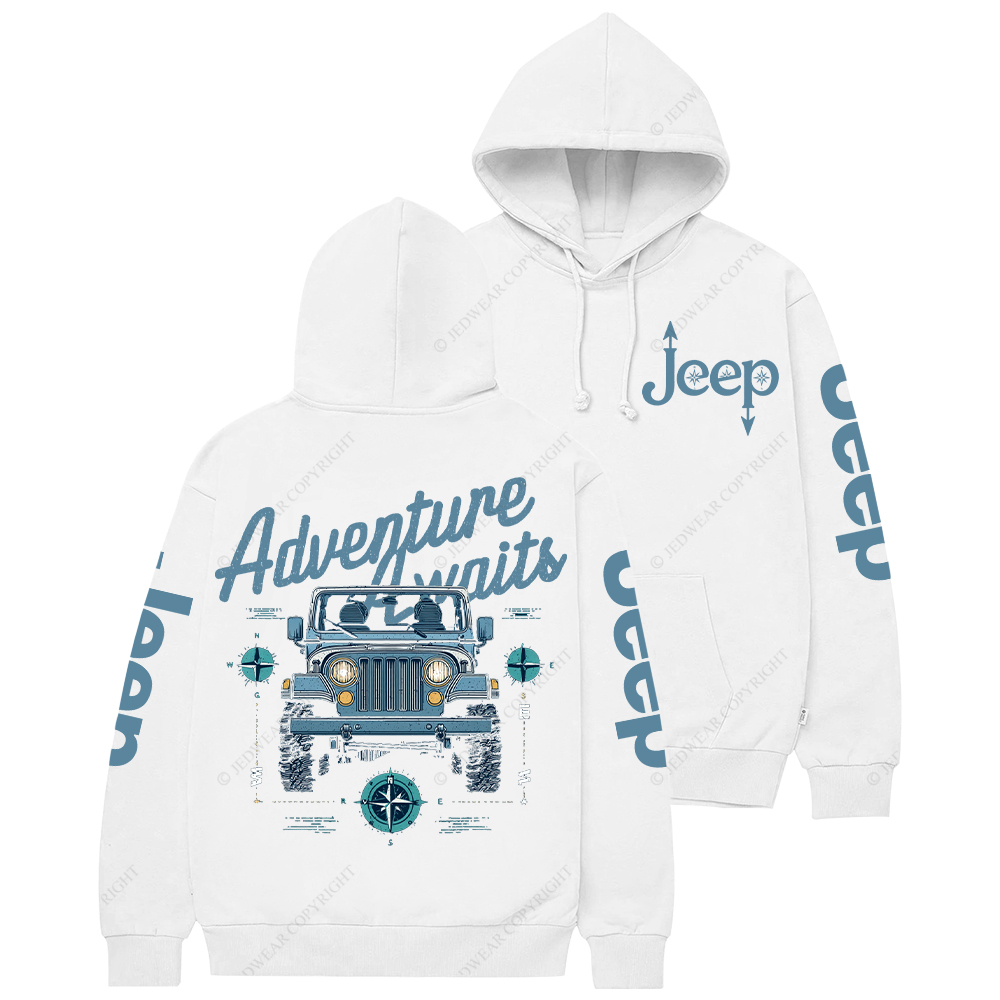 Adventure Awaits  Compass Jp Casual Hoodie