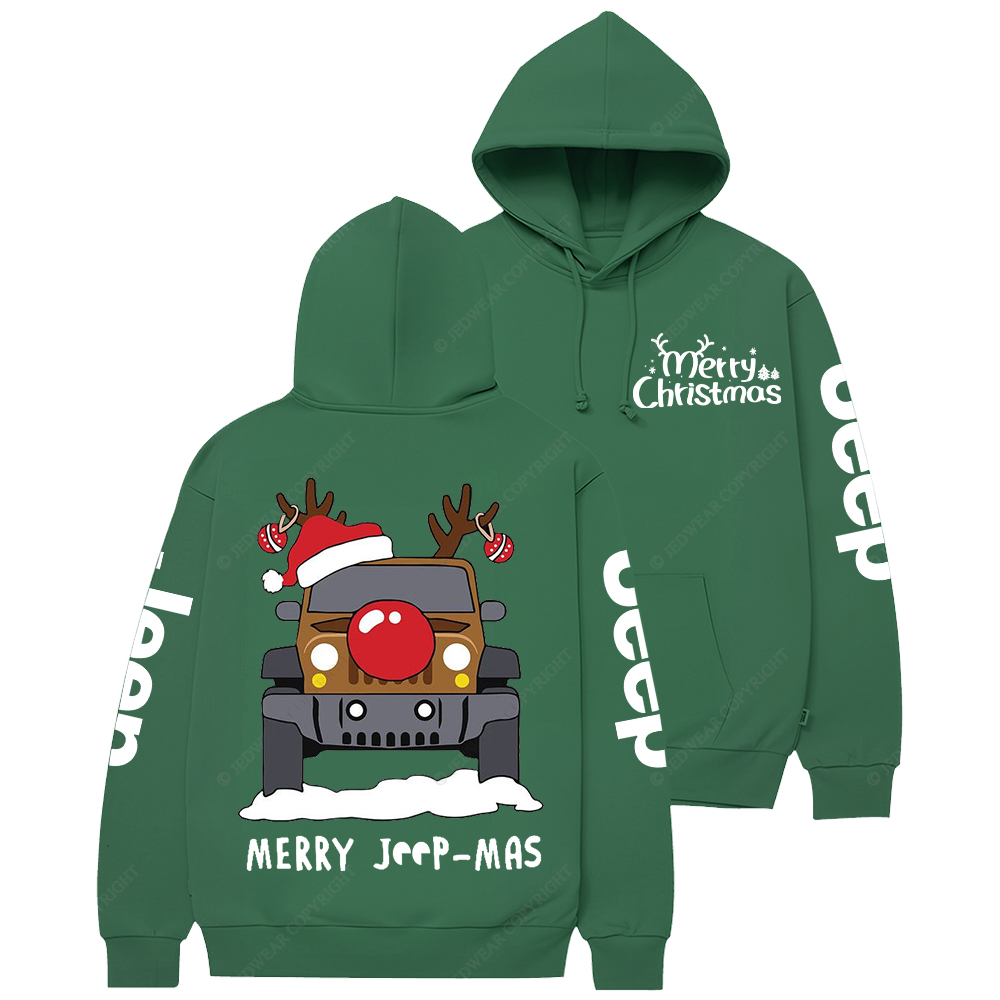 Merry Christmas Funny Reindeer Driving Jp Casual Hoodie