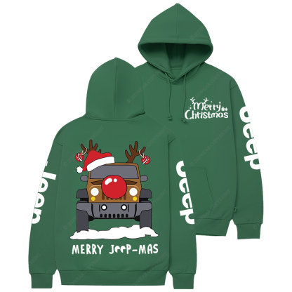 Merry Christmas Funny Reindeer Driving Jp Casual Hoodie