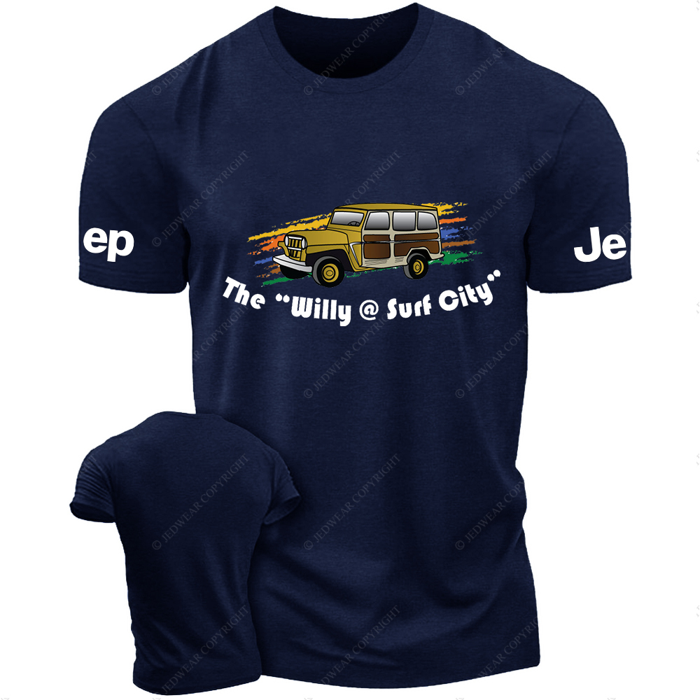 The Willy Surf City Four-Wheeled Vehicles Driving On City Roads JP T-Shirt