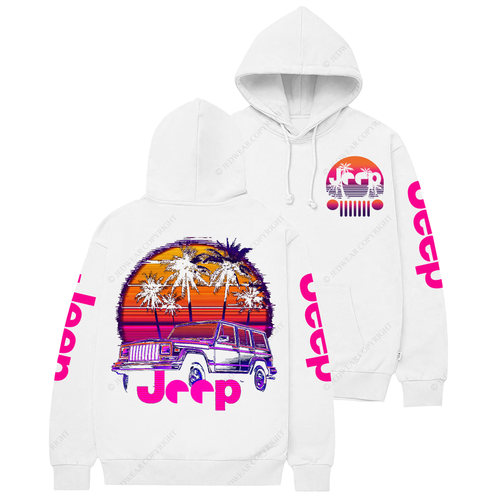 Palm Trees Beach Jp Casual Hoodie
