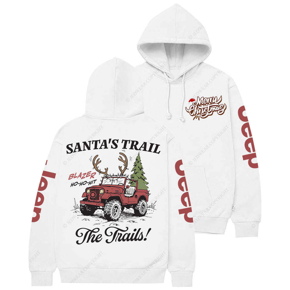 Funny Off Road Christmas Santa's Trail Jp Casual Hoodie