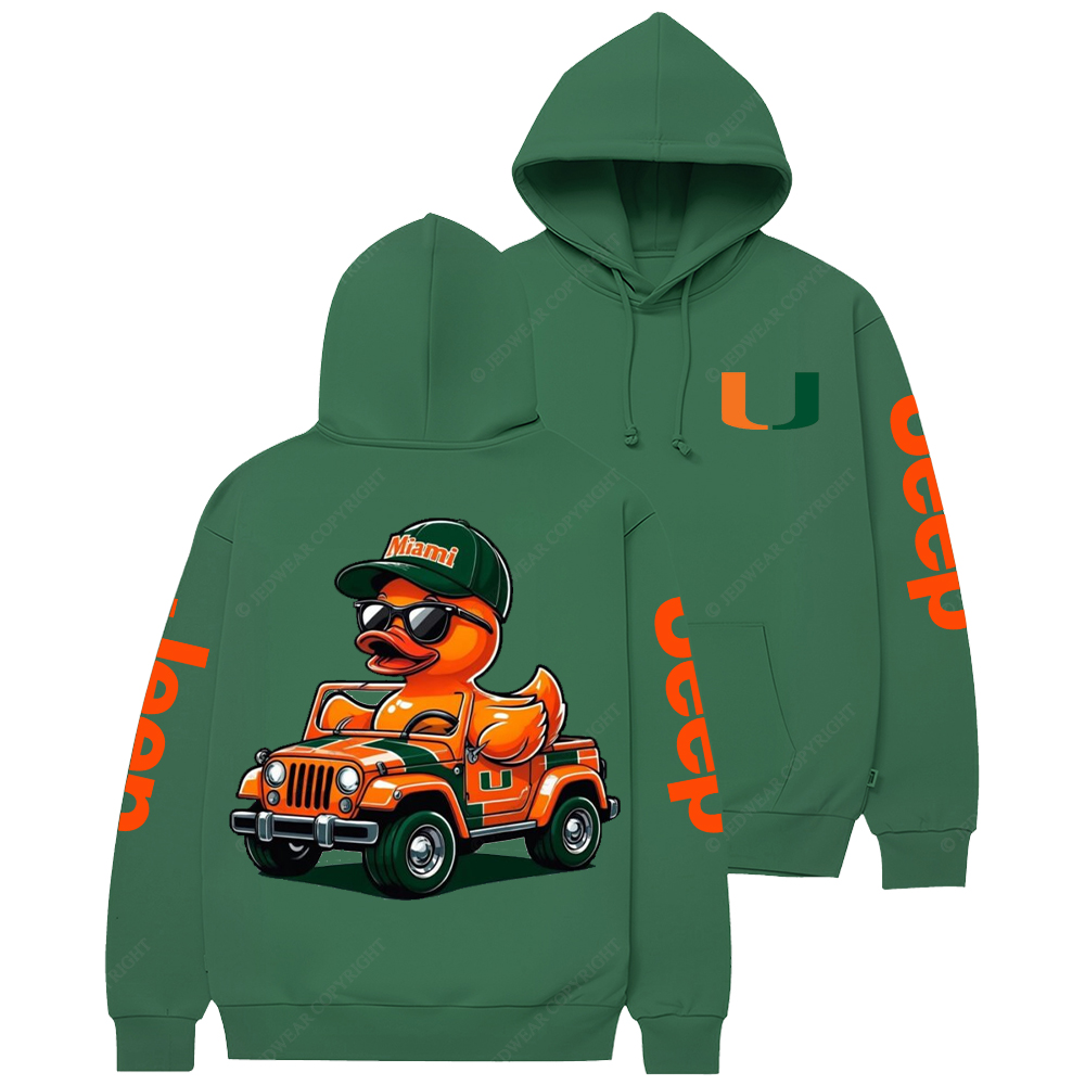 University Of Miami Duck Jp Casual Hoodie