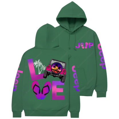 Sunset Palm Tree Colorful Jp Casual Hoodie