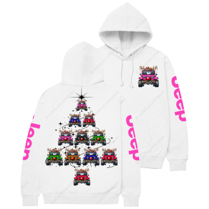 Colorful Lights Merry Christmas Tree Jp Casual Hoodie