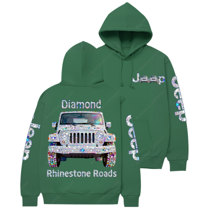 Bling Rhinestone Roads Diamond Jp Casual Hoodie