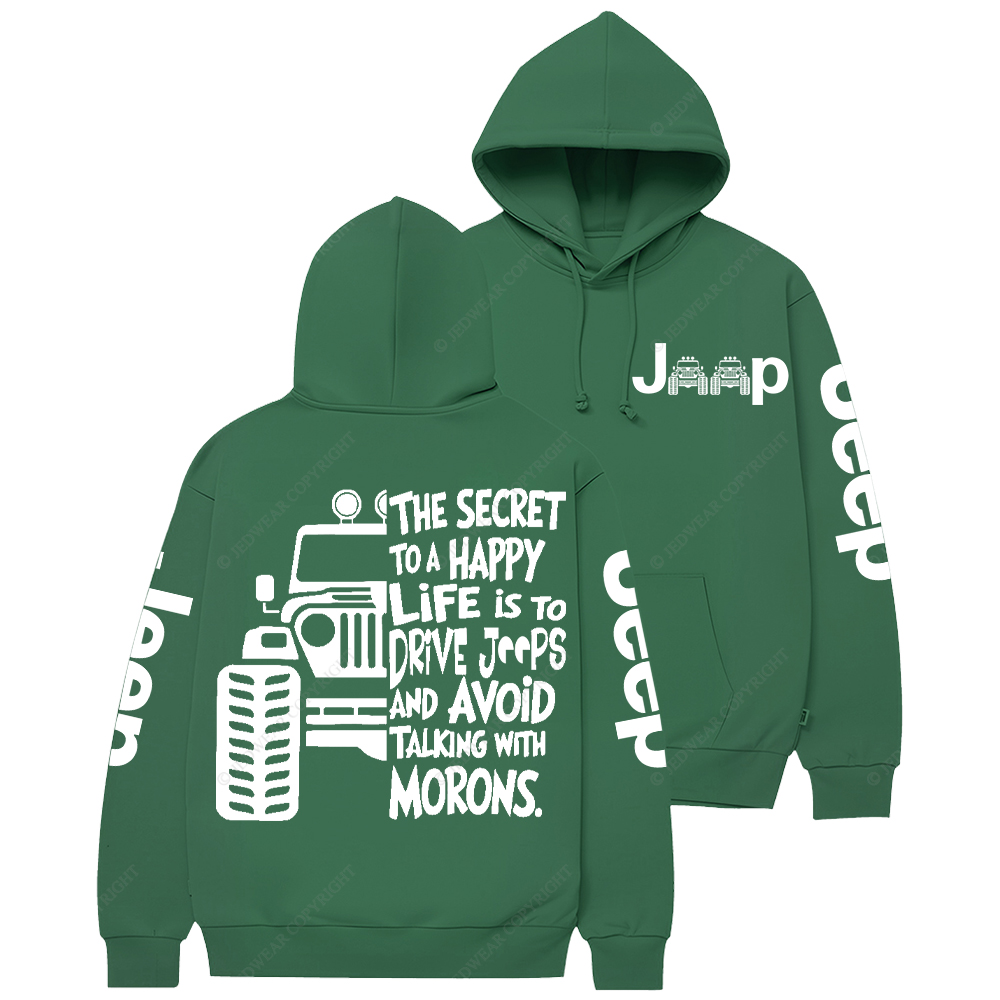The Secret To A Happy Life Is To Drive Jp Casual Hoodie