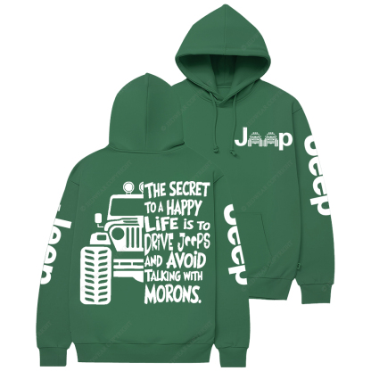 The Secret To A Happy Life Is To Drive Jp Casual Hoodie