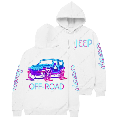 The Design With Neon Lines Outlining The Silhouette Of A Jp Casual Hoodie