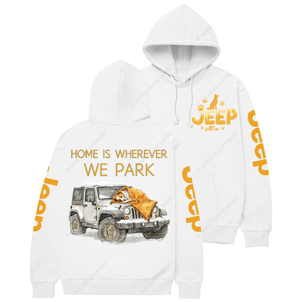Home Is Wherever We Park Dog Jp Casual Hoodie