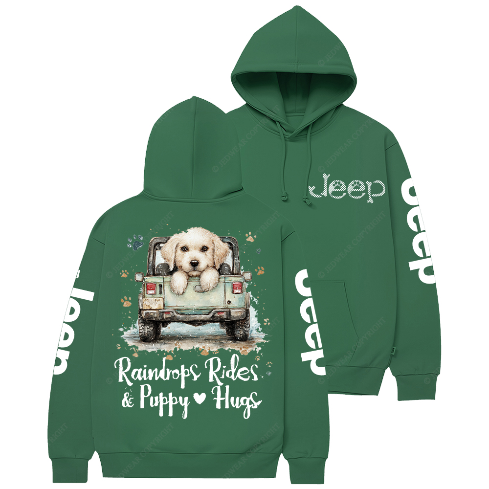 Raindrops Rides Puppy Hugs Jp Casual Hoodie