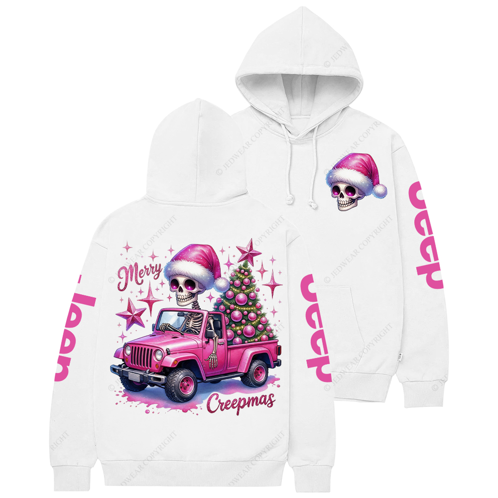 Merry Creepmas Santa Skull Spooky Jp Casual Hoodie