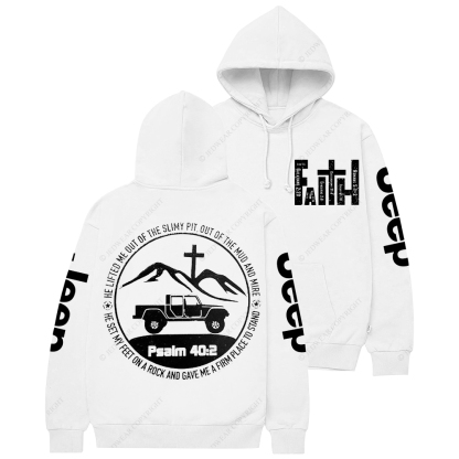 Religion The Lifted Me Out Of The Slimy Pit Psalm 40:2 Jp Casual Hoodie