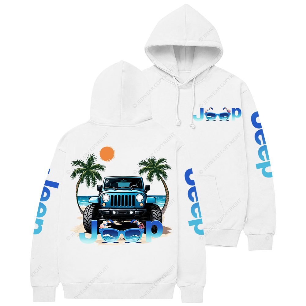 Beach Plam Tree Sea Sunglasses Jp Casual Hoodie