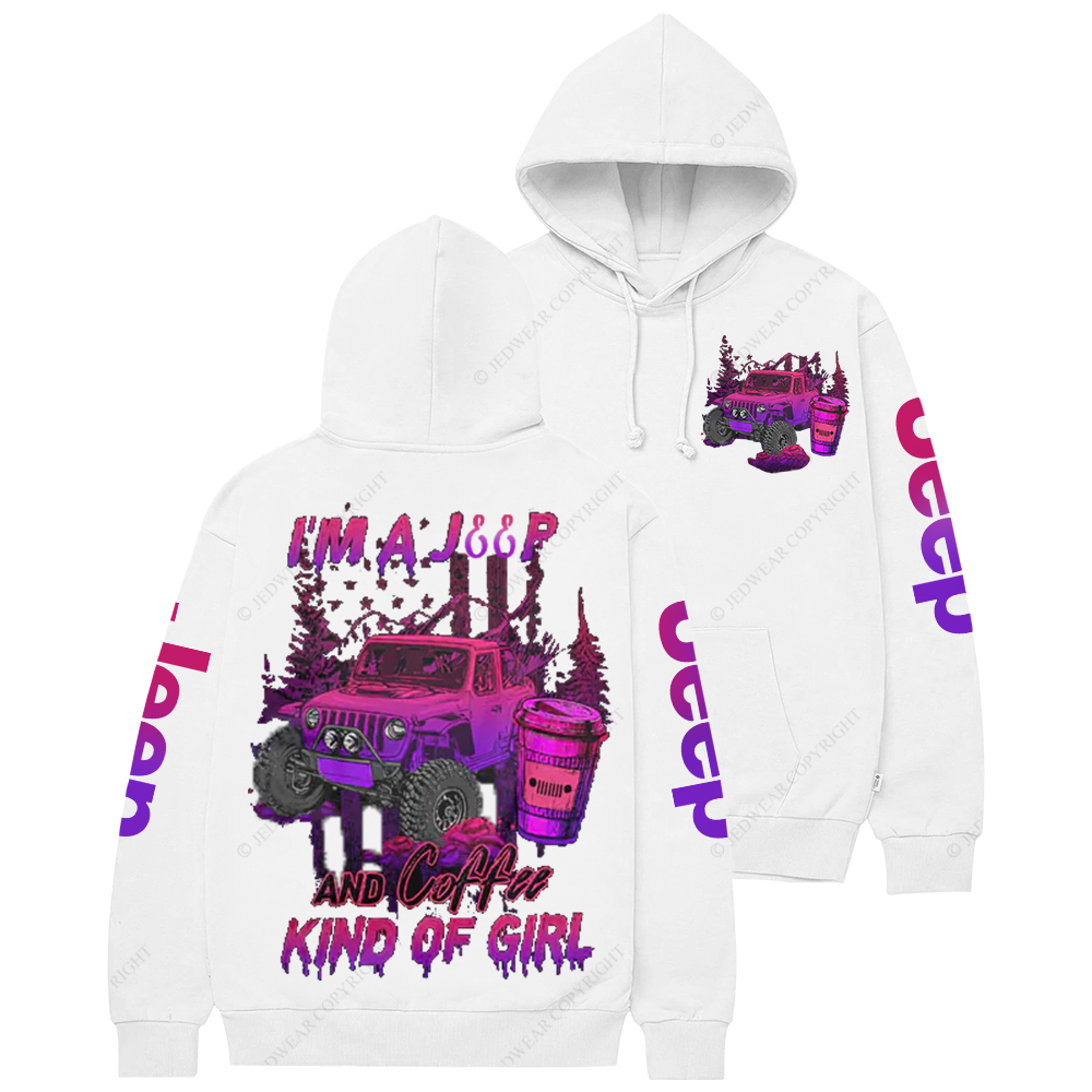 I'm A Jp And Coffee Kind Of Girl Jp Casual Hoodie