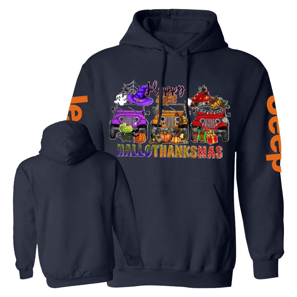 Happy Hallothanksmas Car Jp Casual Hoodie