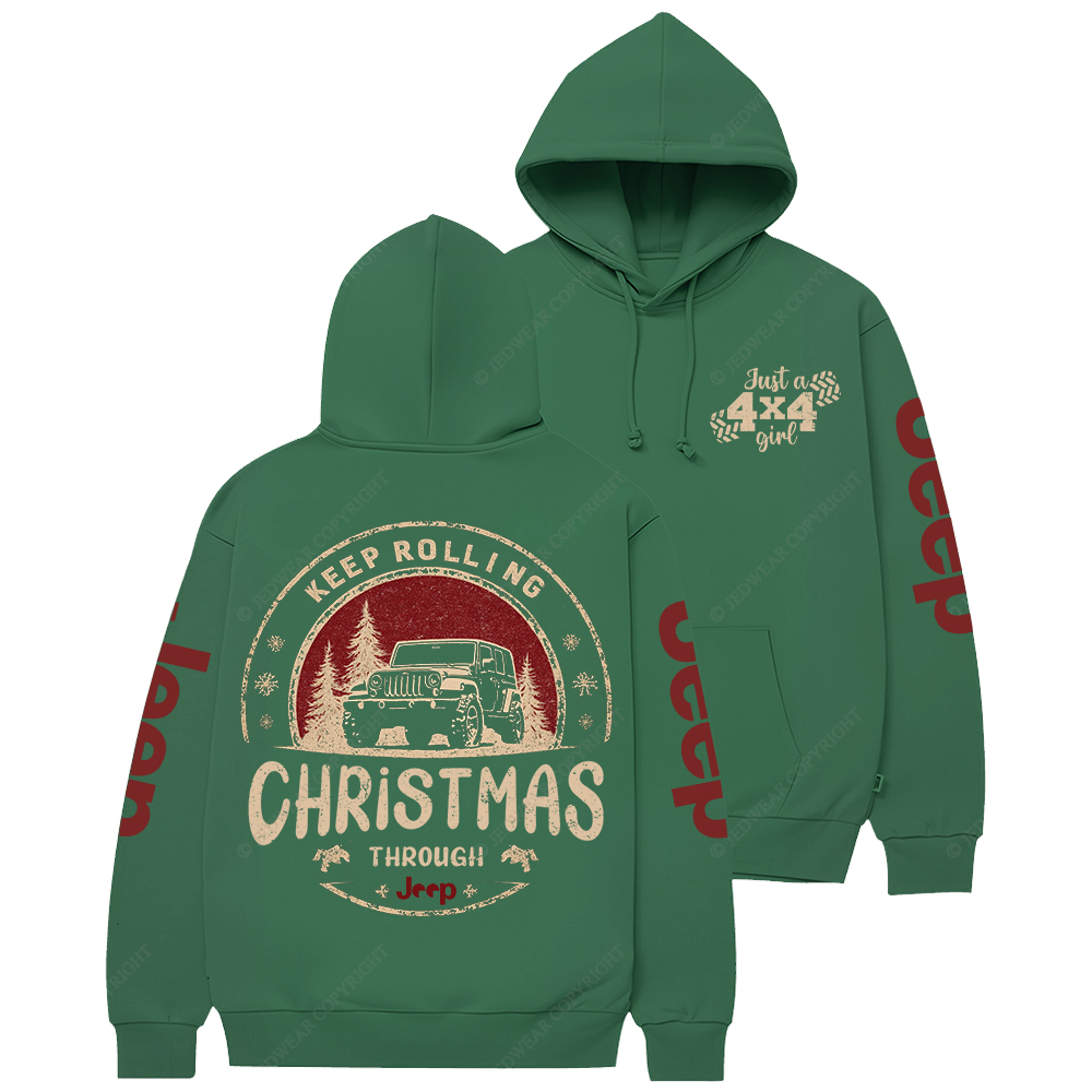 Keep Rolling Through Christmas Jp Casual Hoodie