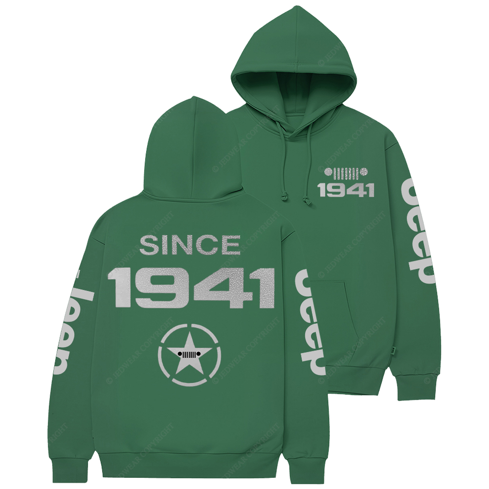 Vintage Military Star Circle Since 1941  Jp Casual Hoodie