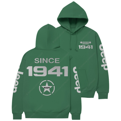Vintage Military Star Circle Since 1941  Jp Casual Hoodie