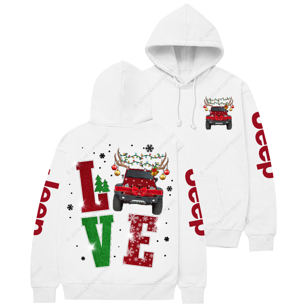 Love Car Merry Christmas Jp Casual Hoodie