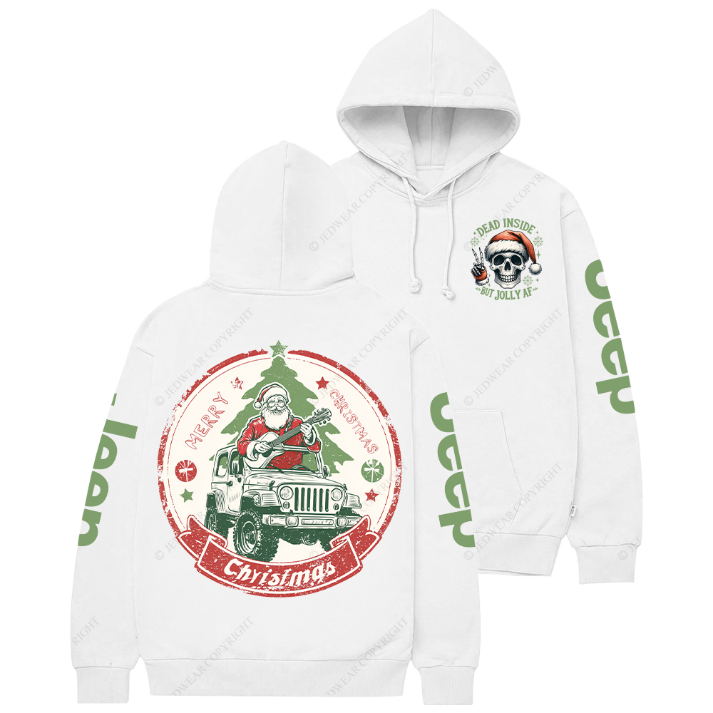 Dead Inside But Jolly Af Merry Christmas Jp Casual Hoodie