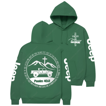Merry Christmas Religion The Lifted Me Out Of The Slimy Pit Psalm 40:2 Jp Casual Hoodie
