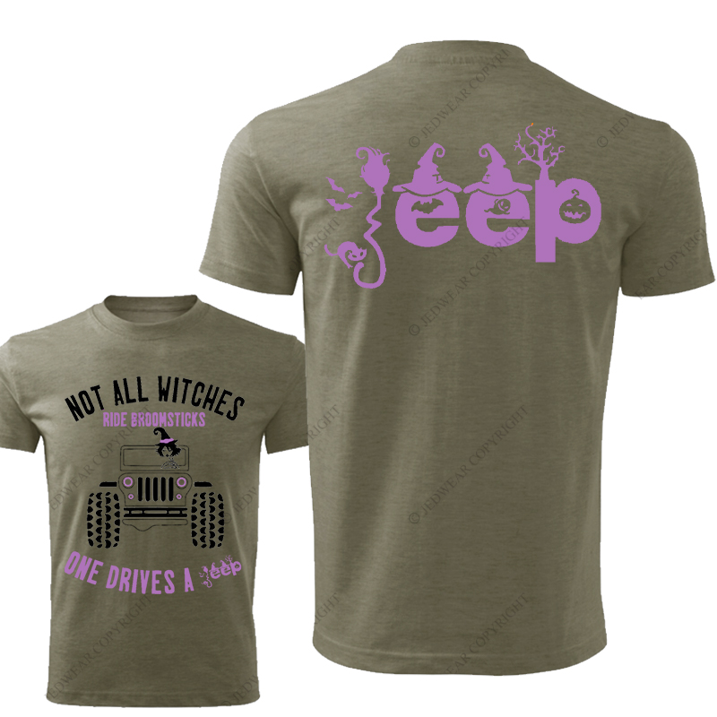 Halloween Not All Witches Ride Broomsticks One Drive A Car Jp T-Shirt
