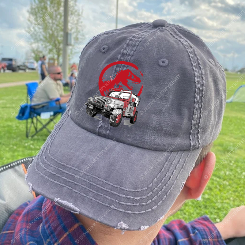 Dinosaur On The Back Of An Off-Road Vehicle Jp Baseball Cap