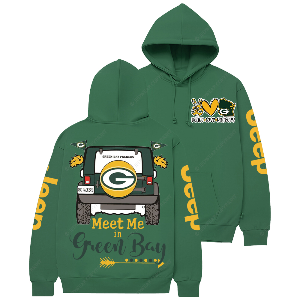 Meet Me In Green Bay Packers Football Jp Casual Hoodie