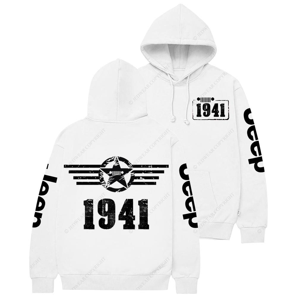 Since 1941 Military Star Rectangle Time Jp Casual Hoodie