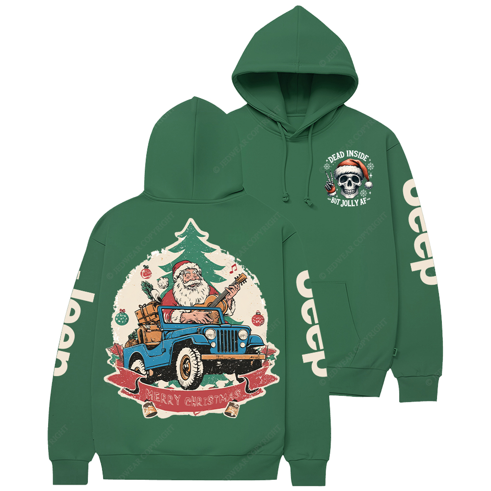 Dead Inside But Jolly Af Merry Christmas Jp Casual Hoodie