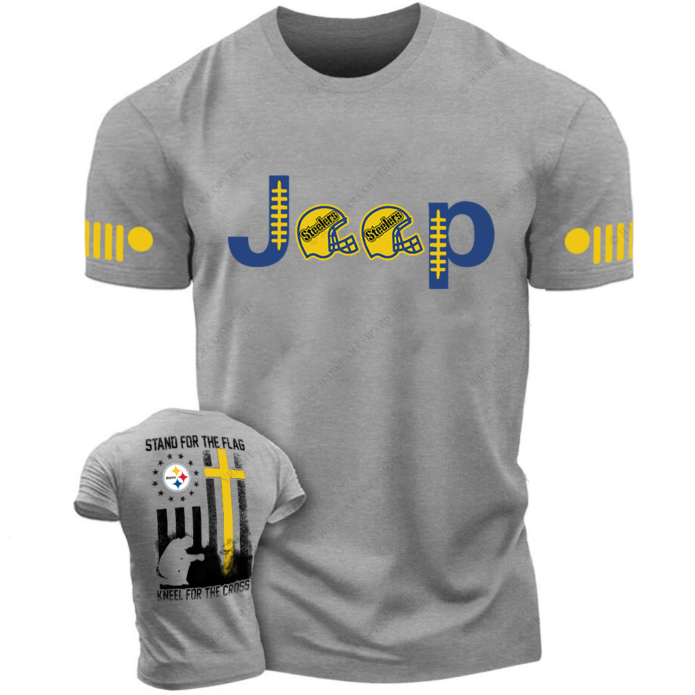 Pittsburgh Steelers Football Stand For The Flag Kneel For The Cross Nation Religion Jp T-Shirt
