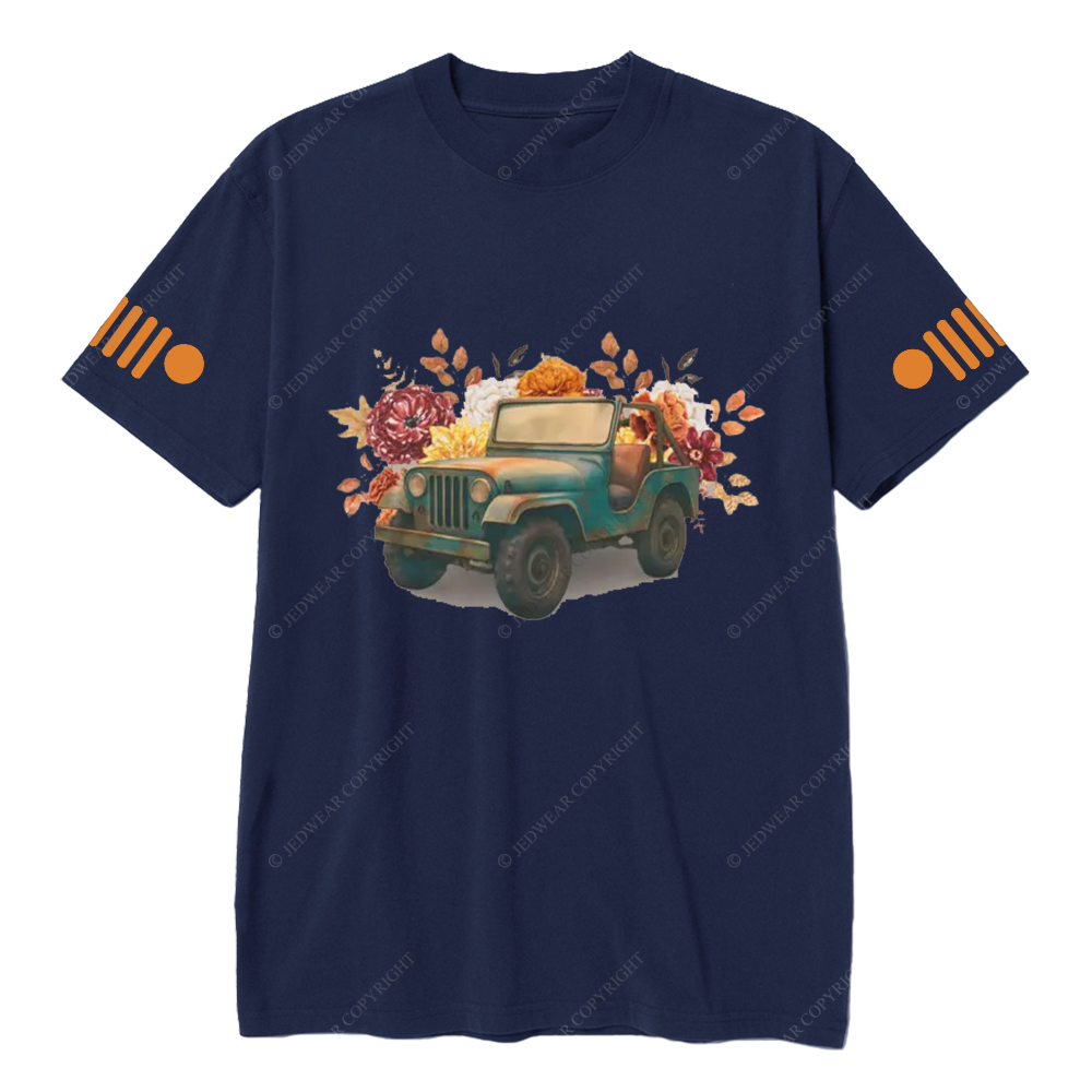 Off-Road Fall 4-Wheeling Fall Flowers  Jp T-Shirt