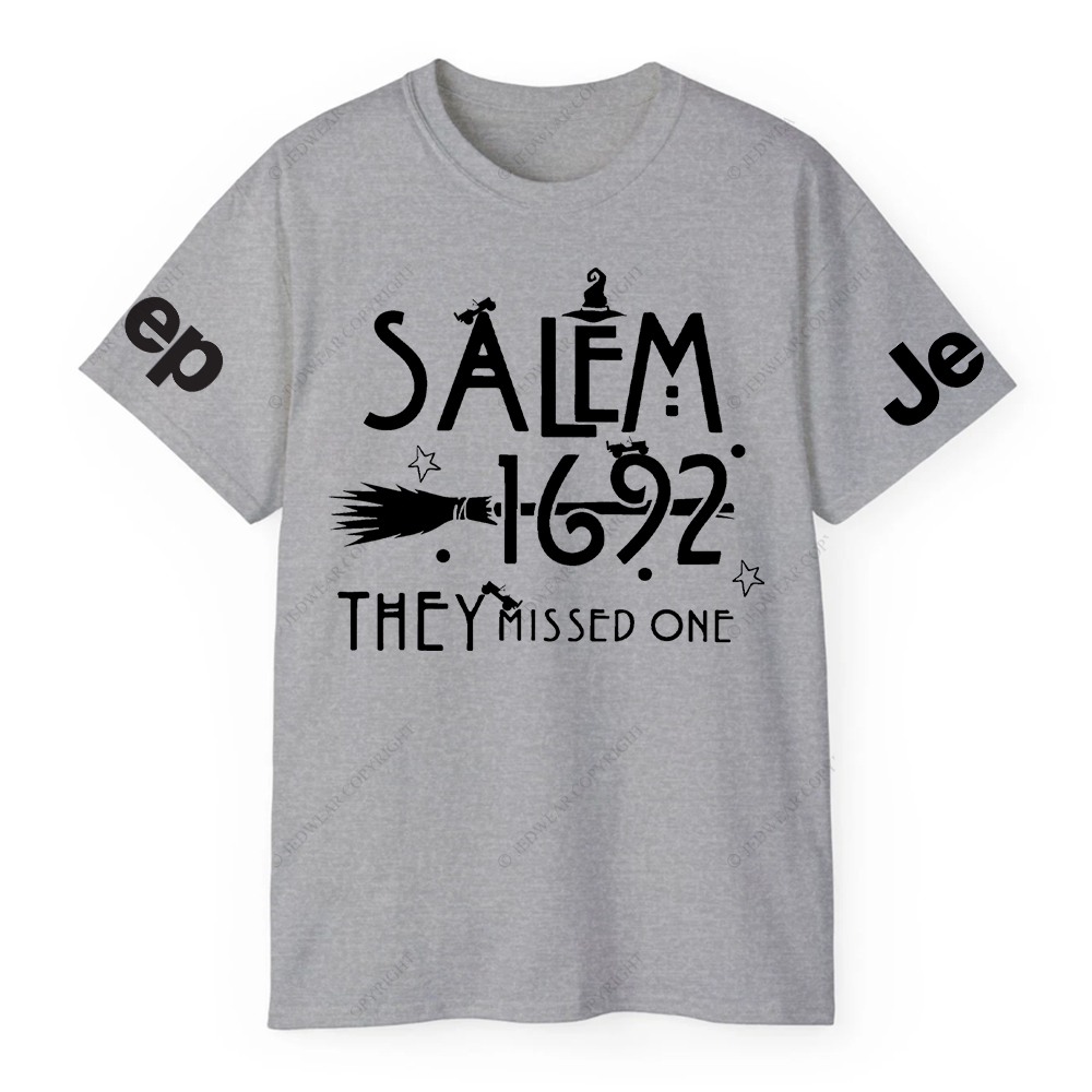 Salem 1692 Halloween Cap They Missed One Jp T-Shirt